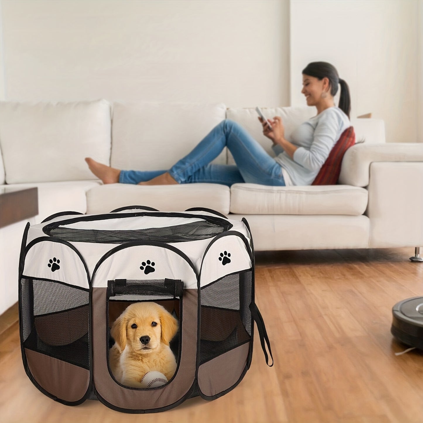 Tienda Plegable para Mascotas - Comodidad y Seguridad para Gatos y Perros