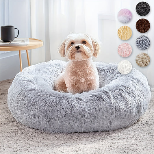 Cama Acogedora para Mascotas: Suave y Cálida en Forma de Rosquilla