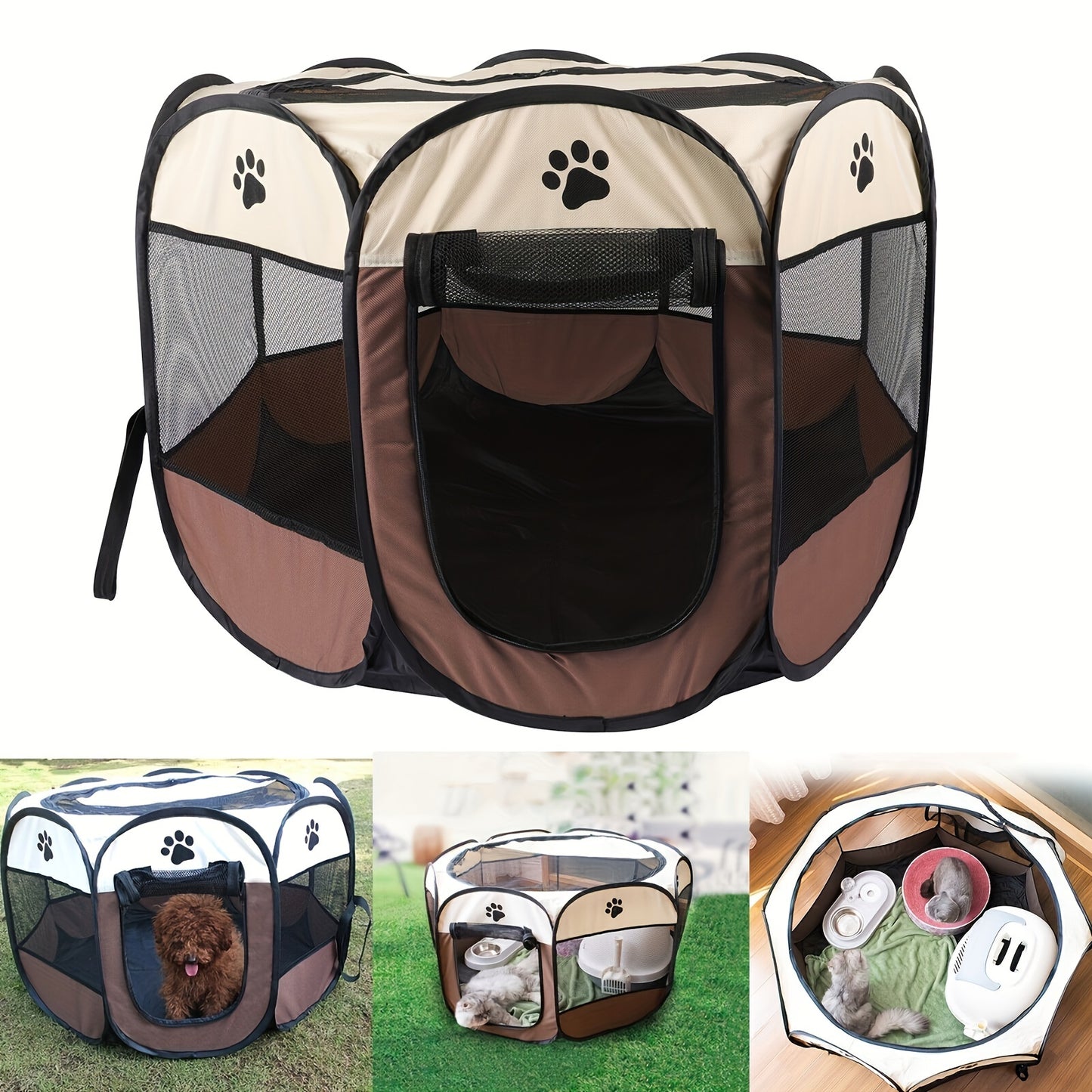 Tienda Plegable para Mascotas - Comodidad y Seguridad para Gatos y Perros